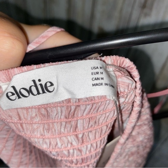 NWT Elodie Ruched Strappy Pink Halter Crop - Picture 7 of 10